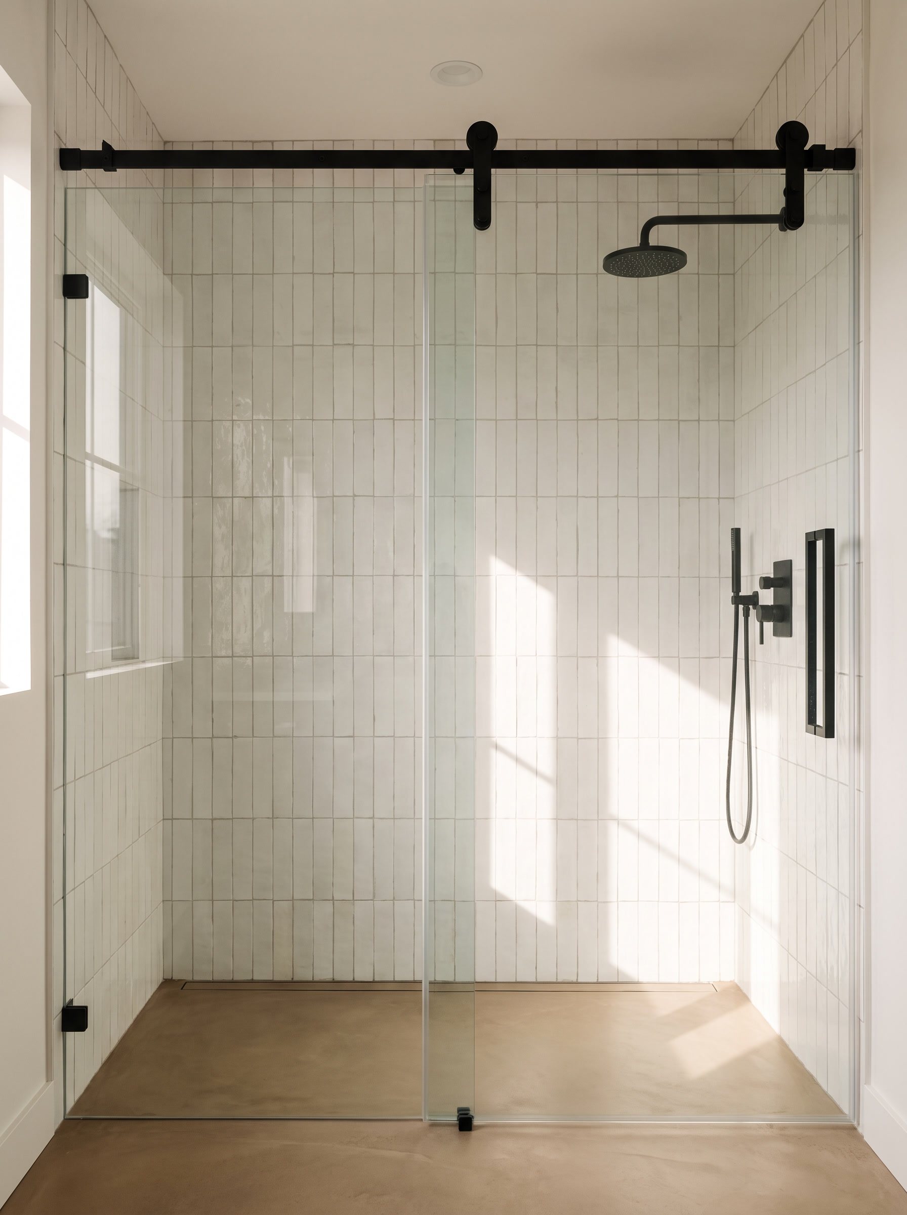 Sliding glass shower door installed in McLean, VA
